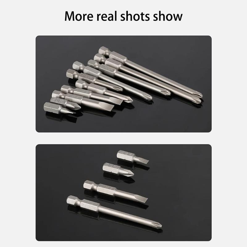 1/4" Hex Bits Set Tamper Proof Security Drill Magnetic Bits Set Torx Electric Screwdriver Tips HRC60 High Hardness
