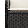 Vidaxl Corner Sofa Module With Cushions, Black, Poly Rattan