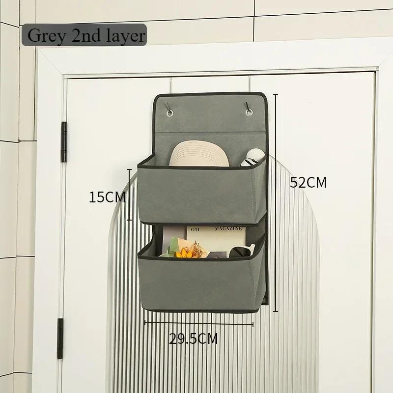 

Hanging Bag Foldable Space Saving Non-woven Fabric Multi-layers Storage Bags Wall Mount Multifun-ctional Storage Hanging Bags