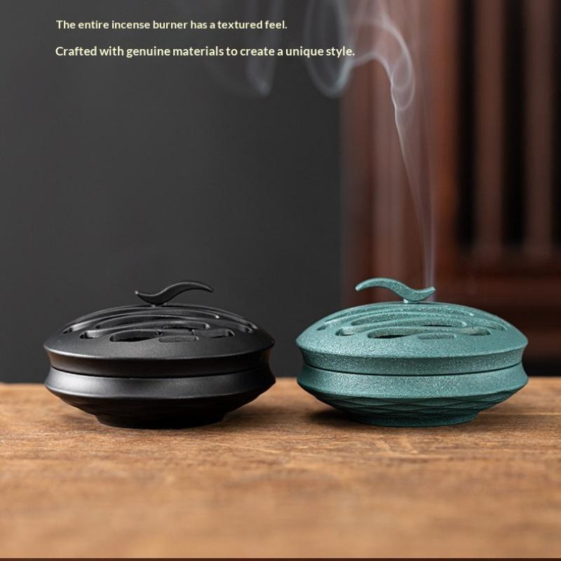 Creative Retro Hollow Zinc Alloy Backflow Incense Holder - Home Decor Fragrance Incense Burner Censer