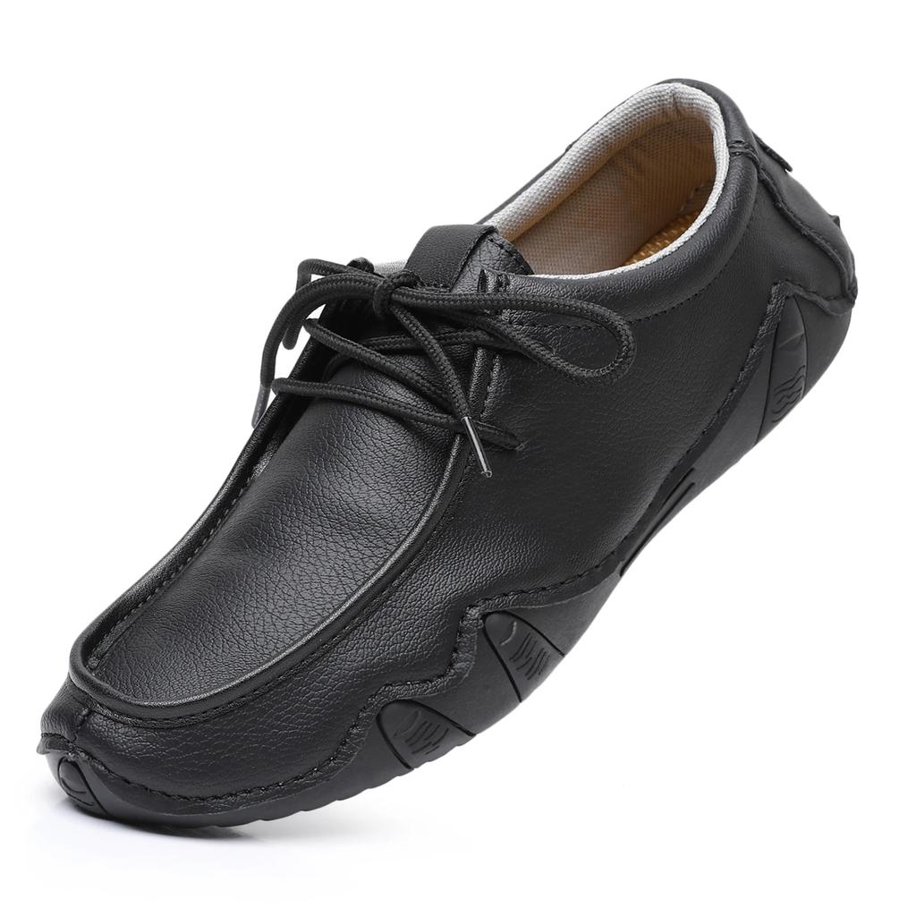 Fashion Handmade Leather Casual Men Shoes Design Sneakers Man Loafers Breathable Low Top Flat Shoes Driving Plus Size 38-48