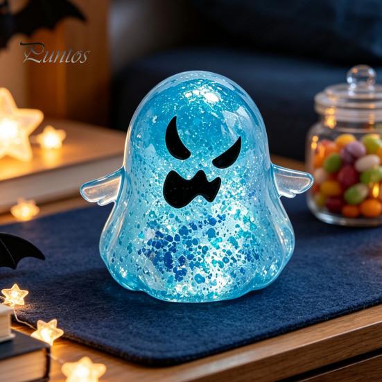 Glitter Ghost Toy Halloween Stress Relief Toy, Spooky Squeeze Sensory Clear Fidget for Focus and Relaxation