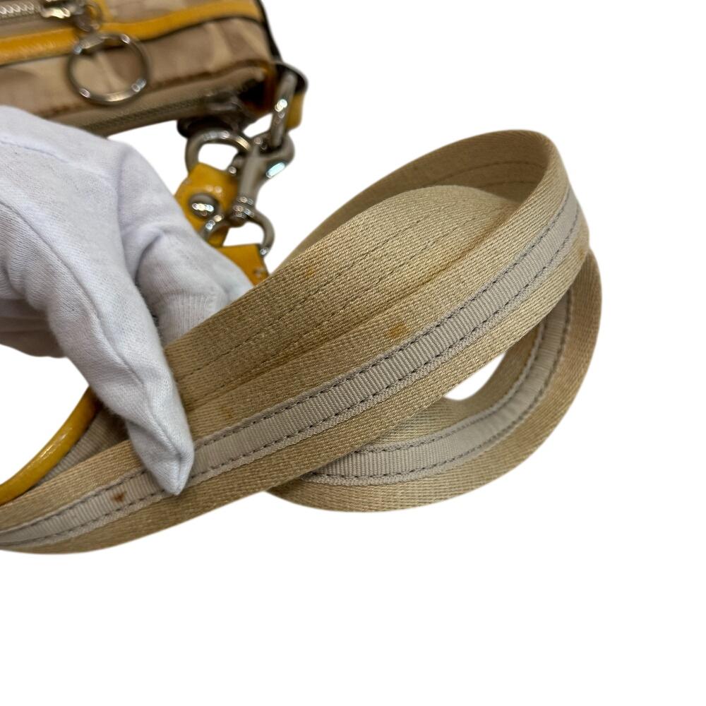 COACH 14562 2-way One-Hand Shoulder Bag (Crossbody Bag) Signature canvas Poppy Shoulder Bag yellow canvas Used