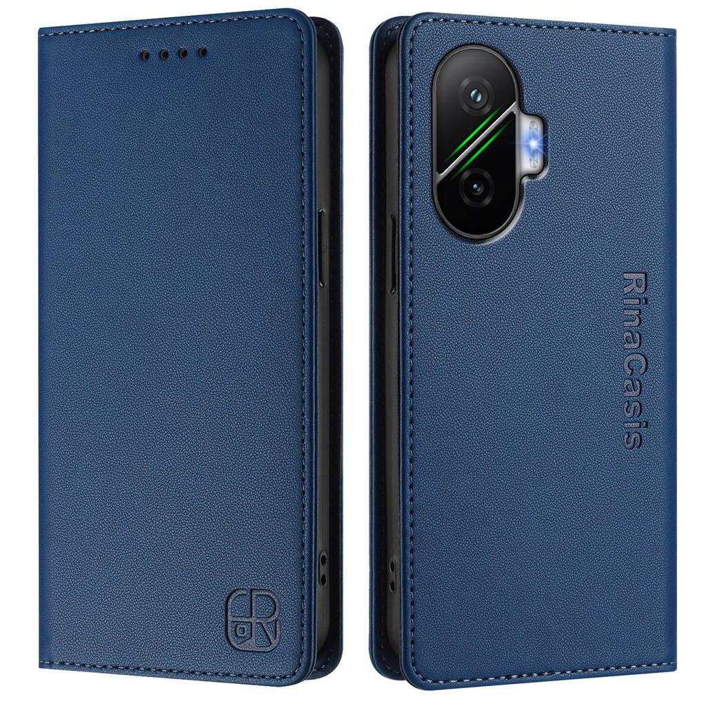 For Xiaomi PPoco F7 5G/Redmi Turbo 4 Pro 5G Leather Case RINACASIS RC01 Phone Cover with RFID Blocking Wallet Stand
