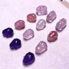 Natural Purple Pink Crystal Engraving Rabbit Diy Engraving Yutu Yanyuan Agate Rabbit Bracelet Jewelry Accessories