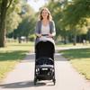 Faltbarer Kinderwagen, Verstellbare Rückenlehne, Fußstütze, Verdeck, Einkaufskorb, Gurtsystem, 15 kg, Dunkelgrau
