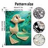 DIY Framed Pearl Bead Art Kit Cute Duck And Little Frog Sparkling Canvas Painting Relaxing Handmade Craft Home Decor Creative Art Gift