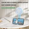 Summer Mini Fan 3 Gears 2 in 1 Handheld Fan With Phone Stand For All Smart Phones Office Outdoor Traveling Rechargeable Fan