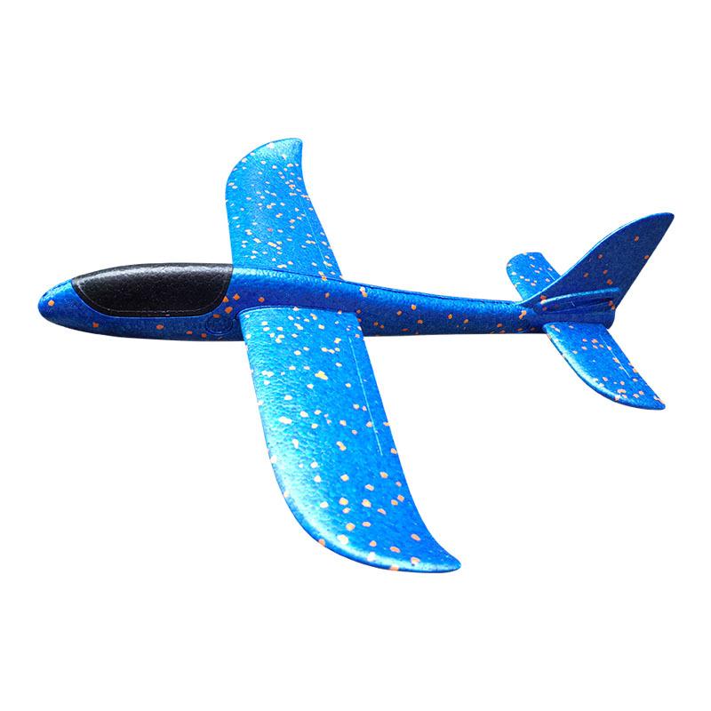 Children's 48CM Luminous Foam Glider Toy - Pure White Model for Outdoor Play