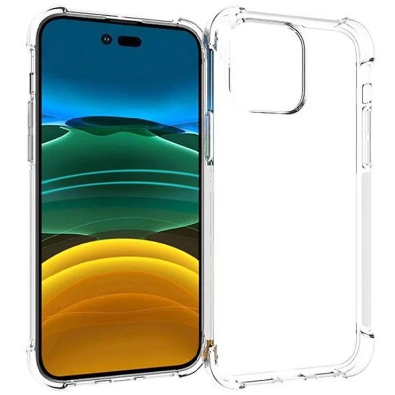 For iPhone 12 Pro Max 6.7 Inch Back Cover WANLONFENG TM Series 2.0mm Clear TPU Phone Case (Big Lens Hole)