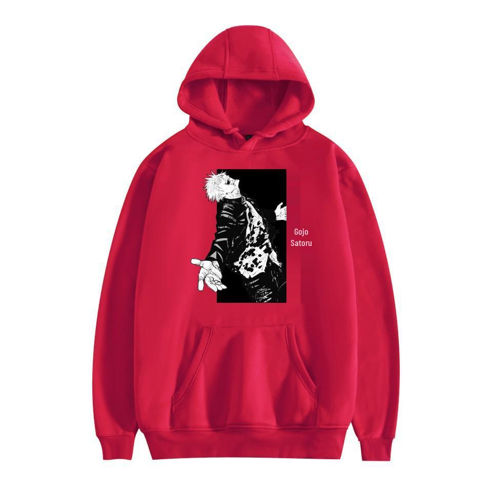 Jujutsu Kaisen Bedruckter Herren-Kapuzenpullover in Übergröße für den Herbst