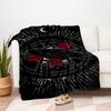 Gothic Raven & Rose Pentagram Phone WallpaperBlanket Flannel Throw Blanket for Sofa, Bed, Travel, Camping, Office, Couch, Chair, And Bed Gif