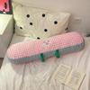 Leg Clamp Side Sleeping Pillow 1PC Long Grid Soft Fluffy Sleeping Pillow Non-Deform for Home Bed Relaxation Use