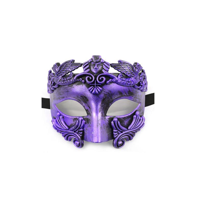 Venetian Roman Half Face Mask For Halloween Carnival And Costume Party Decor Plastic Material