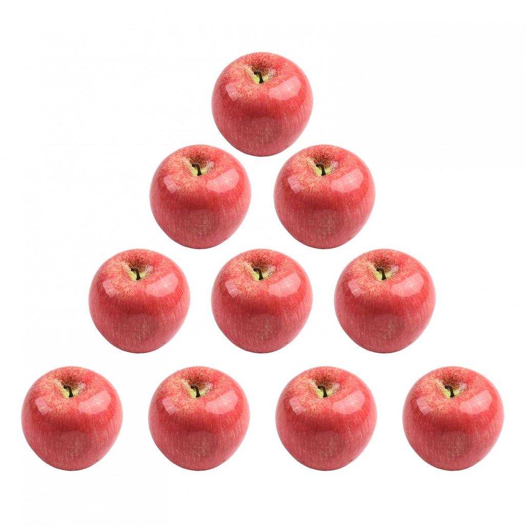 10pcs Large Artificial Fake Red Green Apples Fruits Kitchen Home Food Decor