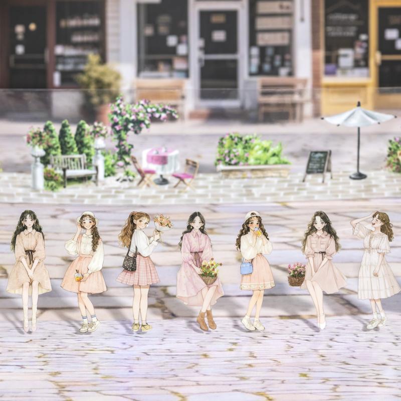 1 Roll Street View PET Tape For Scrapbooking DIY Journal Stickers Collage Art Phone Case Notebook Decoration Gift Craft Supplies