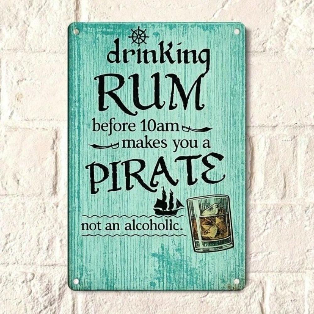 Retro Metal Sign Humorous Bar Decor Wall Art 20x30cm