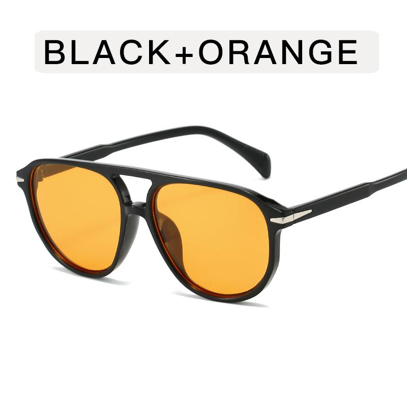 Vintage Style Men Sunglasses Pilot Shape Double Bridge Sun Glasses for Women High Quality UV Protection Men's Sunglass