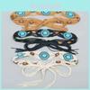 Ethnic Bohemian Leather Waist Rope With Turquoise Resin Beads For Women
