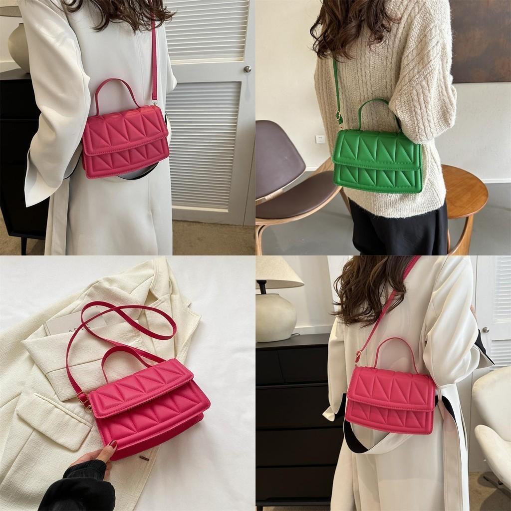 Retro Candy Color Imprint Casual Shoulder Handbag For Women New Collection For Fall 2023