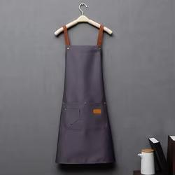 Kitchen Apron Waterproof Cross Adjustable Webbing Restaurant Bar Barbershop Work Apron