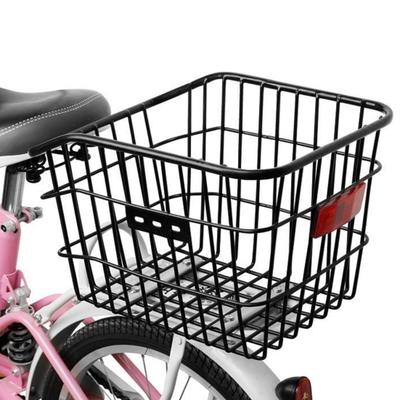 Fahrrad-Aufbewahrungskorb hinten, robust, große Kapazität, universeller MTB-, Rennrad- und Mountainbike-Metalldrahtkorb, Fahrradzubehör