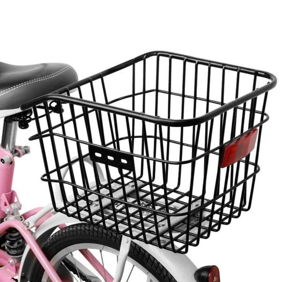Bike Rear Storage Basket Heavy Duty Large Capacity Universal MTB Road Mountain Bicycle Metal Wire Basket Bike Accessories
