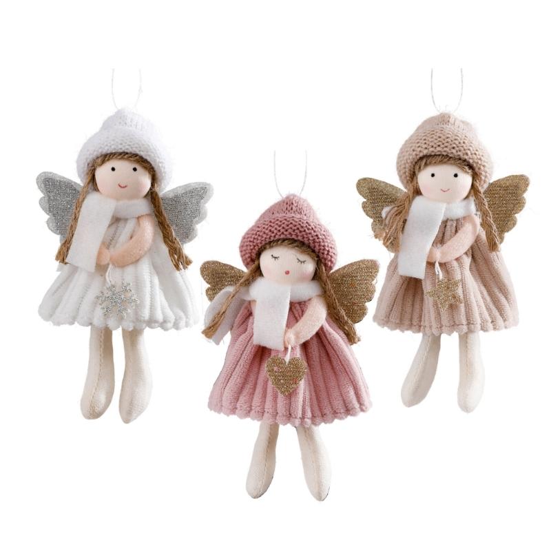 Lovely Plush Doll Ornament Unique Christmas Tree Hangers Decors Plush Doll Pendant Perfect For Festival Occasion Decoration