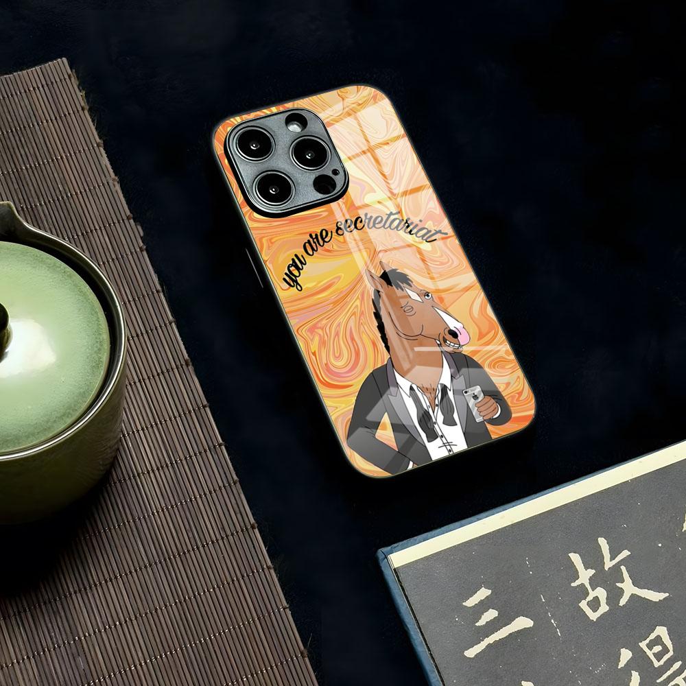 

Cartoon B-boJack Horsemans Phone Case For Iphone 16 15 13 12 14 11 Pro Max Mini X Xr Xs 8 7 Puls 6 Glass Transparent Luxury Coqu iPhone15 Pro