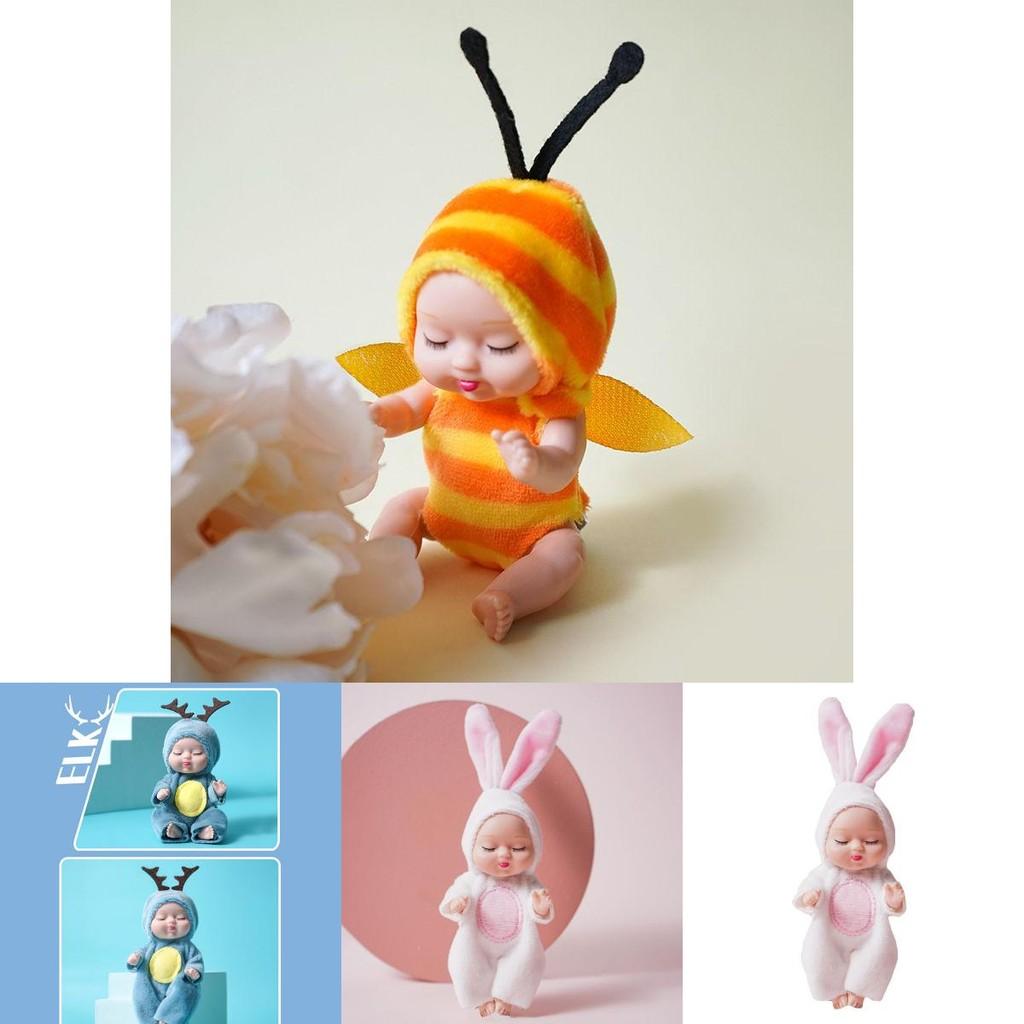 Crafted Lifelike Sleeping Newborn Baby Doll With Rotatable Limbs**