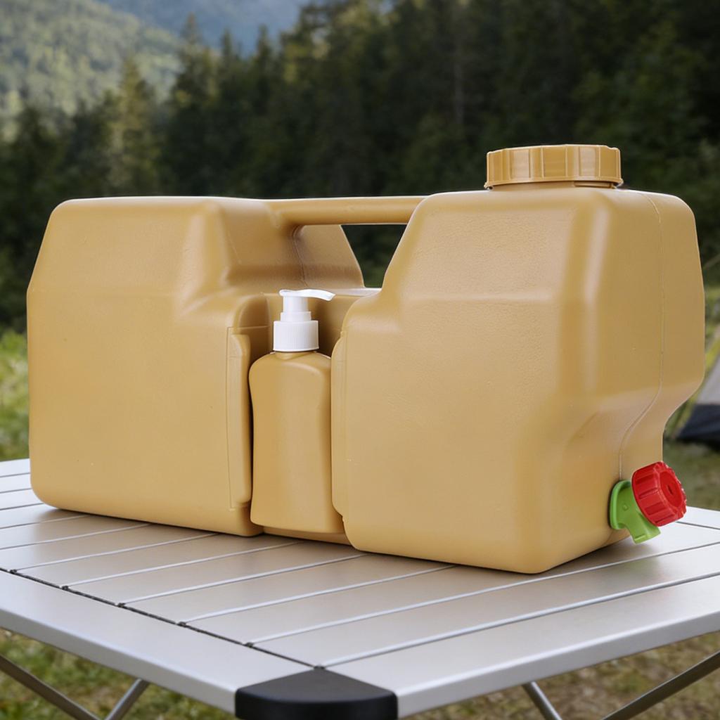5 Gallon/20L Camping Water Container W/ Spigot and Hand Sanitizer Bottle Water Dispenser for Vehicle Car Outdoor Hiking Picnic