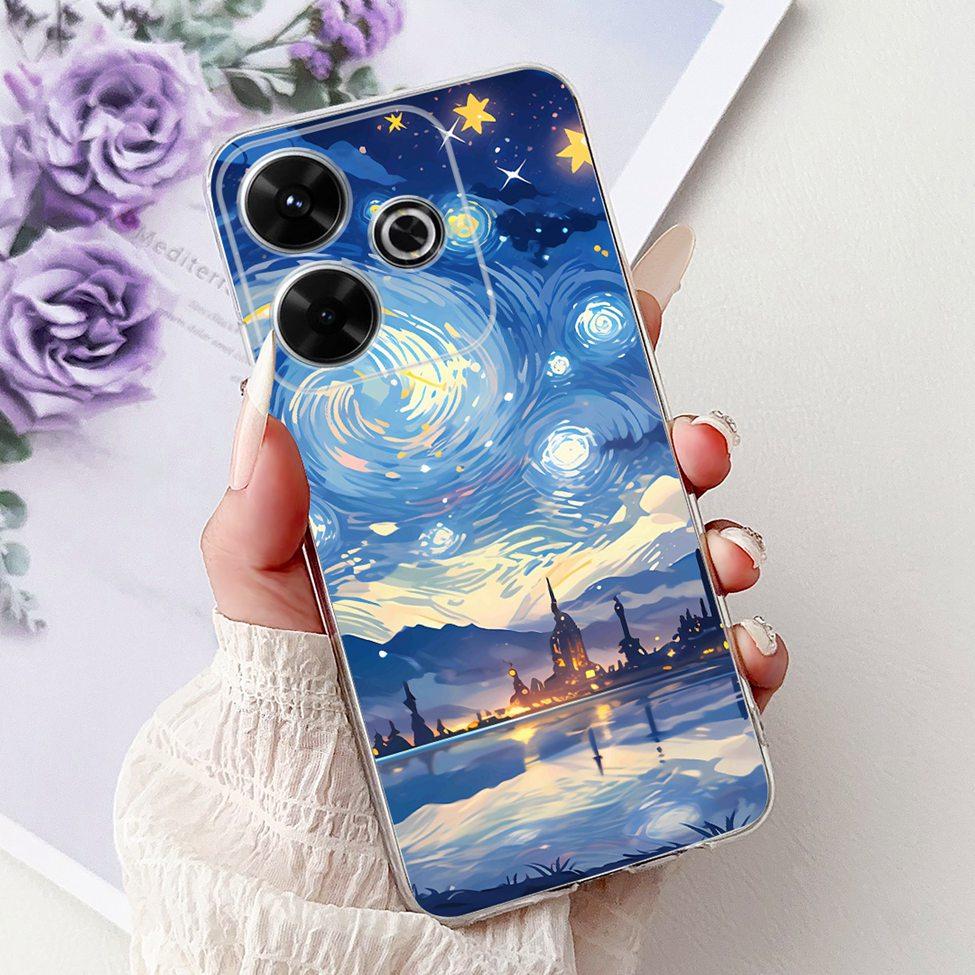 Clear Casing For Xiaomi Poco M6 Plus Cover For Xiaomi Poco M6 4G Case Luxury Butterfly Love Fashion Flowers Cool Lion Painted