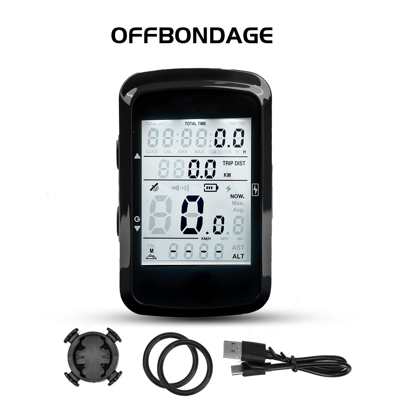OFFBONDAGE GPS Bike Computer Cycle Wireless Speedometer Cyclocomputer Bicycle Digital Stopwatch Cycling Odometer Bike Computer 003