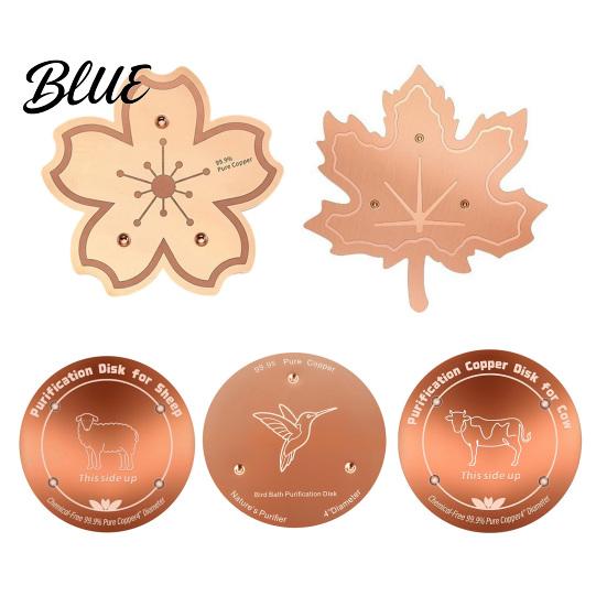 Decorative Garden Water Disc Bird Bath Copper Disc Purification 3 or 4 Point Support Pet Fountain Cleaning Tool Bowl Livestock Trough for