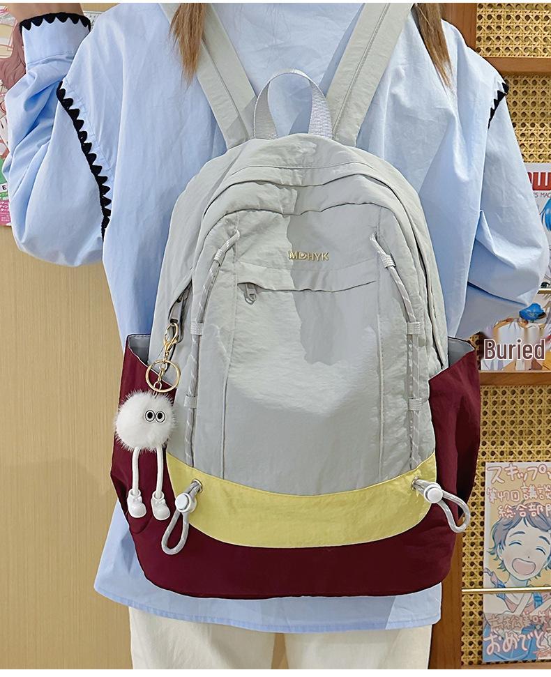 Leichter Colorblock Wanderrucksack - Geräumiger Outdoor- & Universitäts-Reise-Buchrucksack
