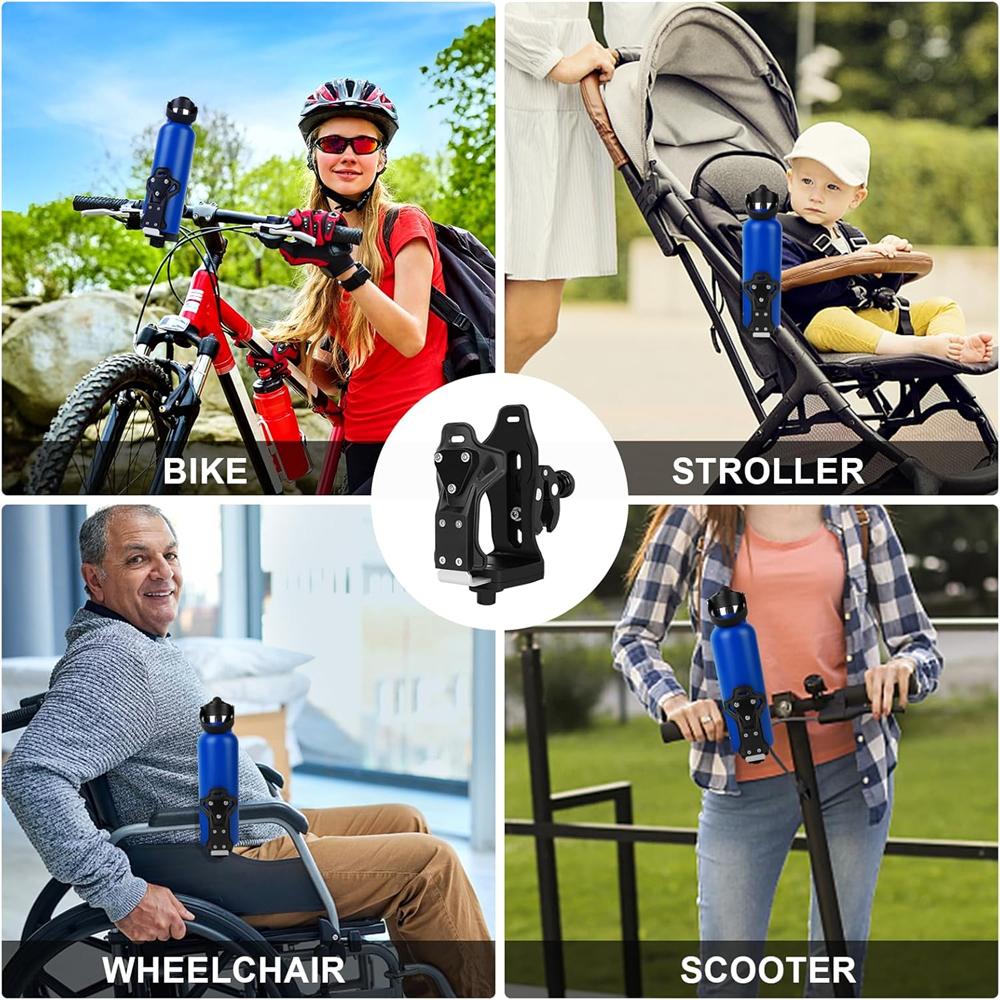 Porte-gobelet Moto ATV Amélioré Antivol, Porte-Bouteille d'Eau Extra Large pour Vélo