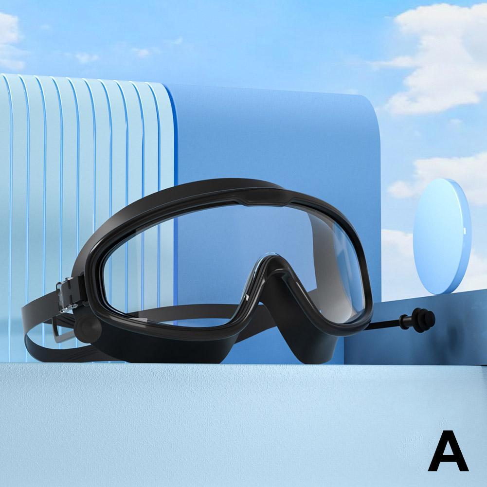 Swimming Goggles Big Frame Swimming Goggles Big Frame HD Wide View Anti-Fog UV Protection Swimming Goggles for Adults No Leaking