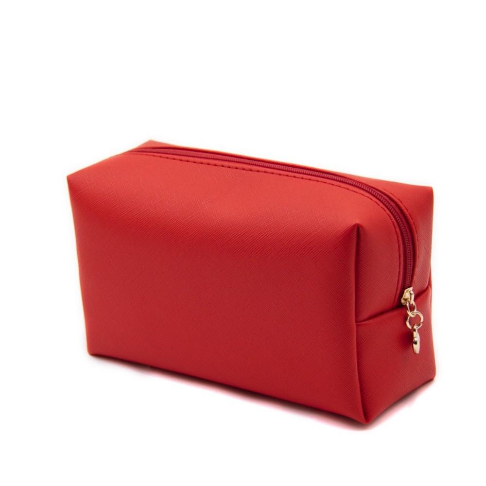New PU Leather Makeup Bag Large Capacity Zipper Closure Toiletry Bag Waterproof Storage Bag for Women & Men