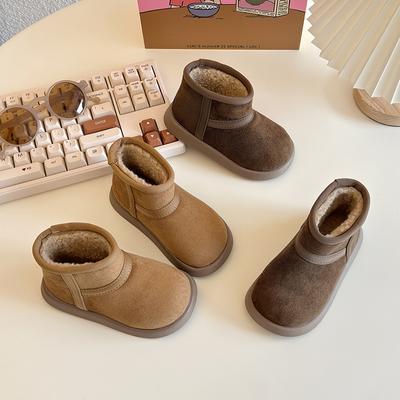 Girls Boots for Winter Outdoor Versatile Children's Boot for Boy Thickened Plush Kids Fashion Causal Snow Boots Warm Non-slip