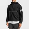 Mens Half Zip Hooded Sweatshirt Loose American Style Casual Pullover Mens Outerwear