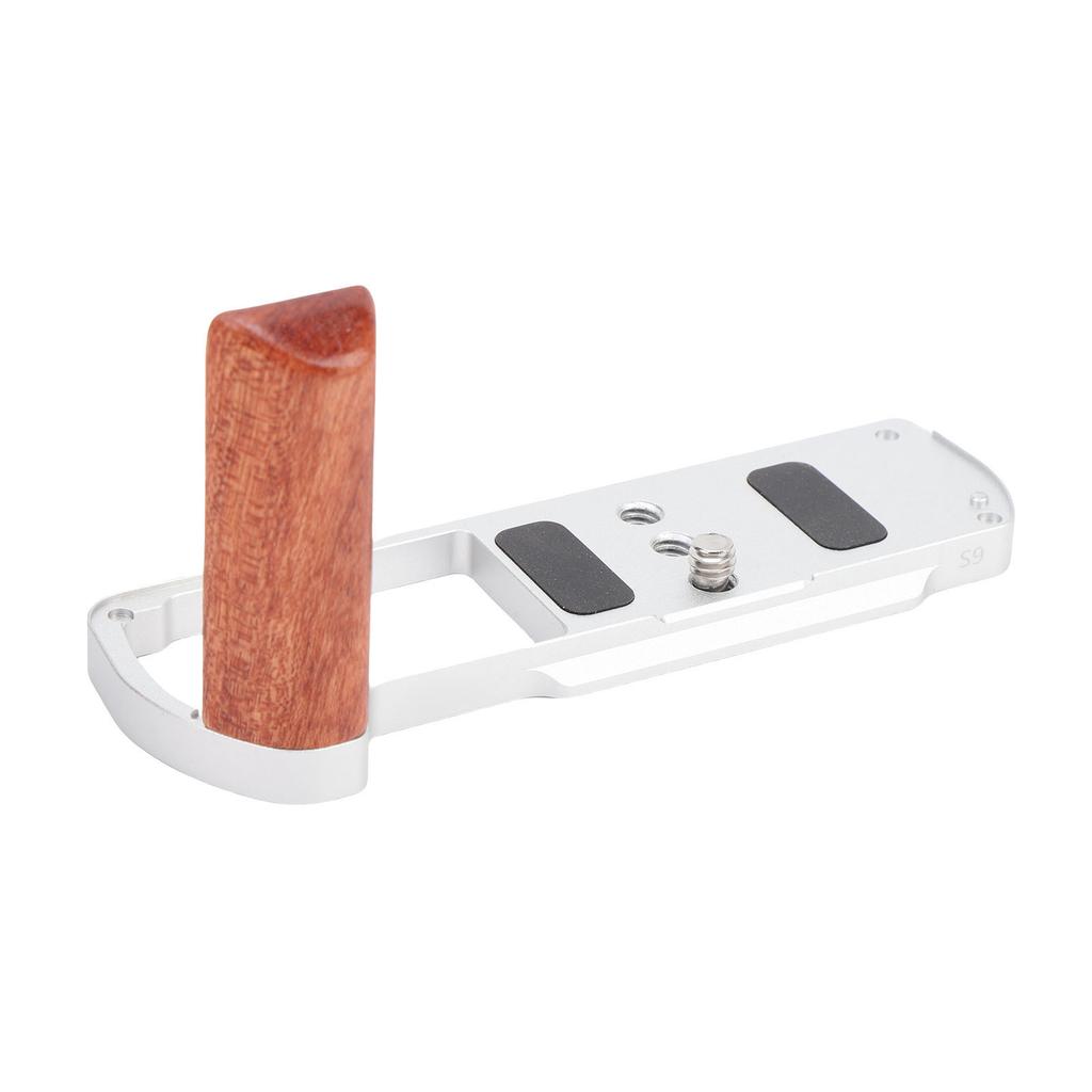 L Shape Grip Fit for S9 Camera Wood Aluminum Alloy L Shape Handgrip with QR Plate 1Celsius4 Inch Screw Hole