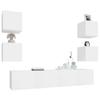 6 Piece TV Cabinet Set White Particleboard