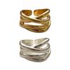 Stylish Irregular Geometric Rings Stylish Geometric Line Crossed Rings For Women Perfect For Parties And Gifts
