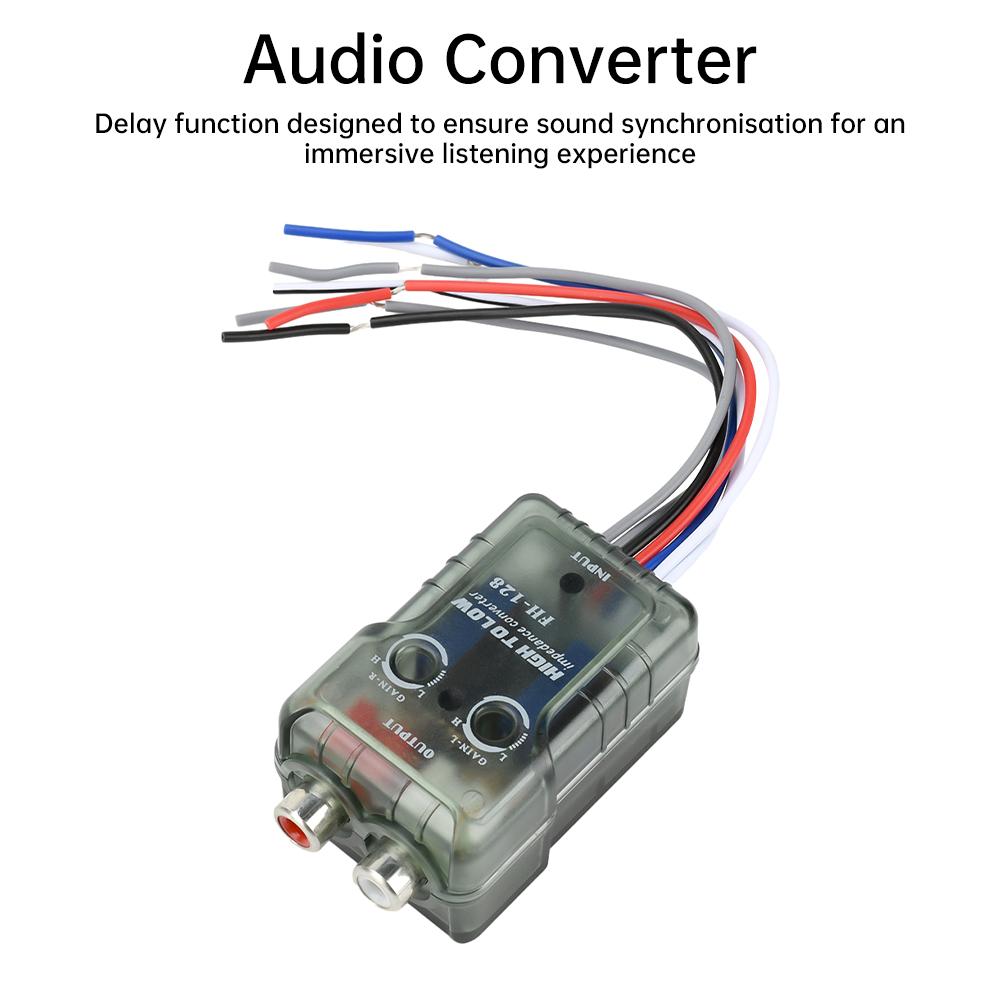 High-performance Car Stereo Speak Hi-Low Converter Module RCA Adapter Quick-Connection for Car Audio Accessories