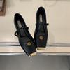 2025 Spring New Square Head Single Shoes with Temperament Retro Evening Shoes High Sense Small Fragrant Mary Jane Shoes