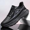 Autumn New Outdoor Lightweight Shock-absorbing Sneakers Couple Black Running Shoes Leather Surface Waterproof Break