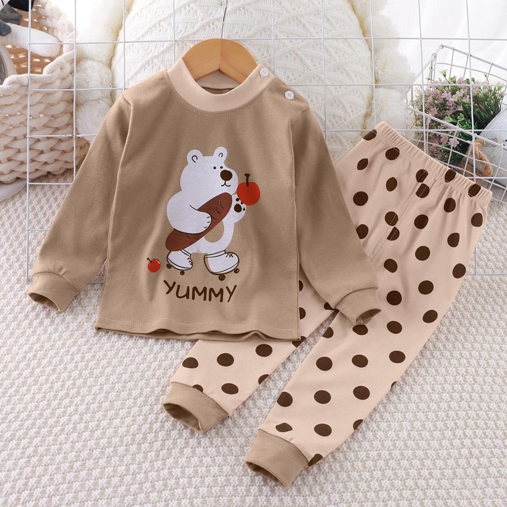 Children's Underwear Set Made of Pure Cotton for Boys' Autumn Wear, Women's Clothing for Autumn Wear, Autumn Pants for Home Wear, Children's Clothing