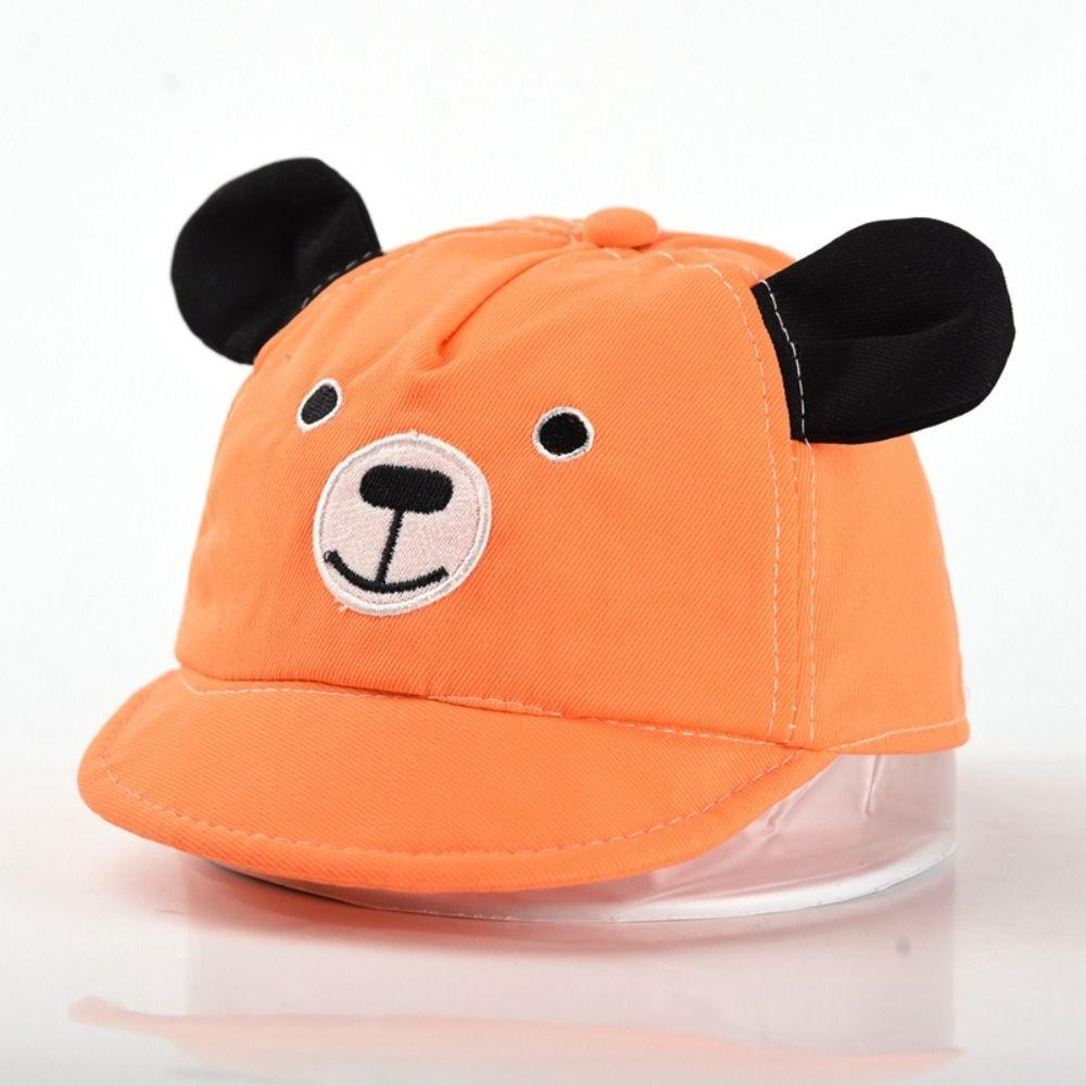 Polyester Baby Baseball Cap Cute Bear Sun Protection Hat Anti-UV Peaked Hats Spring Summer