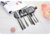 Stainless Steel Tableware Set, Portable Knife, Fork, Spoon, Chopsticks, Straw, Western, Travel Gift, 9 Pcs Set