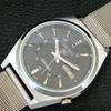VINTAGE REFURBISHED SEIKO 5 AUTOMATIC JAPAN MENS BLACK DIAL WATCH A709187-1
